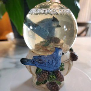 Small Snow Globe with Blue Birds